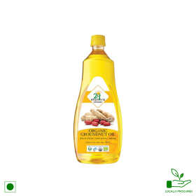 24 Mantra Organic Groundnut Oil, 1L bottle