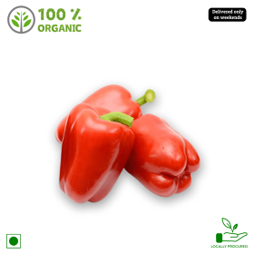 Organic Capsicum Red, 1 piece, 130-160 gm