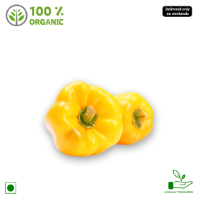 Organic Capsicum Yellow, 1 piece, 130-160 gm