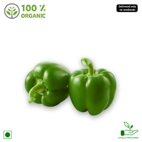 Organic Capsicum Green, 1 piece, 130-160 gm