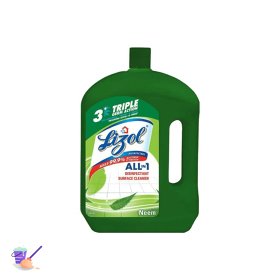 Lizol Disinfectant Surface & Floor Cleaner Liquid, Mega Saver Pack, Neem, 2L