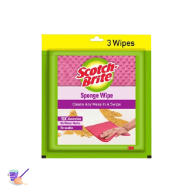 Scotch brite Sponge Wipes for kitchen cleaning, Re-usable Absorent, 3 pcs