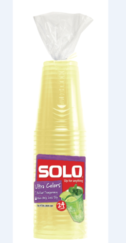 Solo - Ultra Colors Plastic Cups      12/24ct