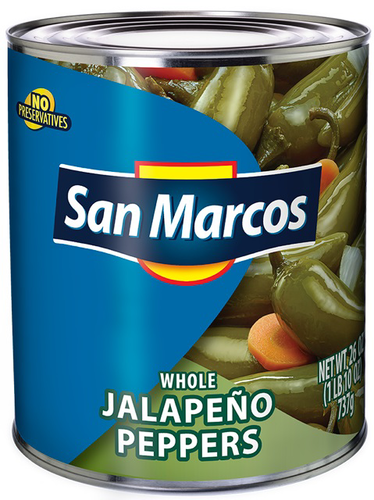 San Marcos Whole Jalapeño  12/26oz