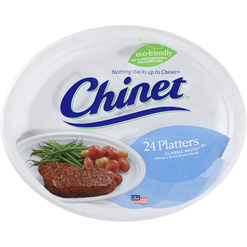 Chinet - 10 Inch Plates Heavy Duty   12/24ct