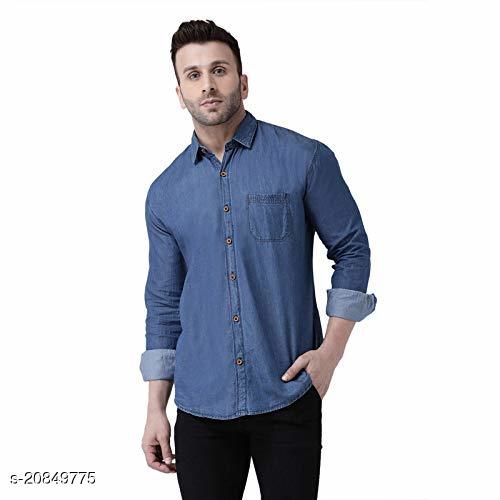 Shree Ram Men's Slim Fit Casual Denim Shirt