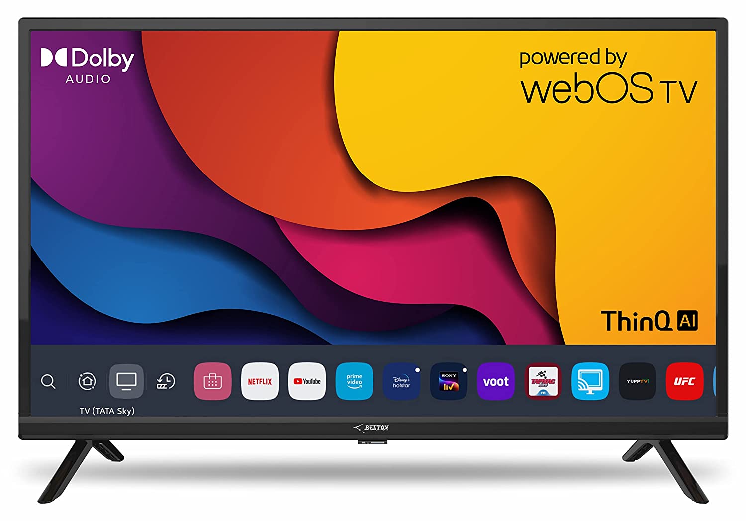 Beston 80 cm (32 inches) HD Ready Smart LED TV BS32HW1 (Black) (2022 Model) | Powered by WebOS