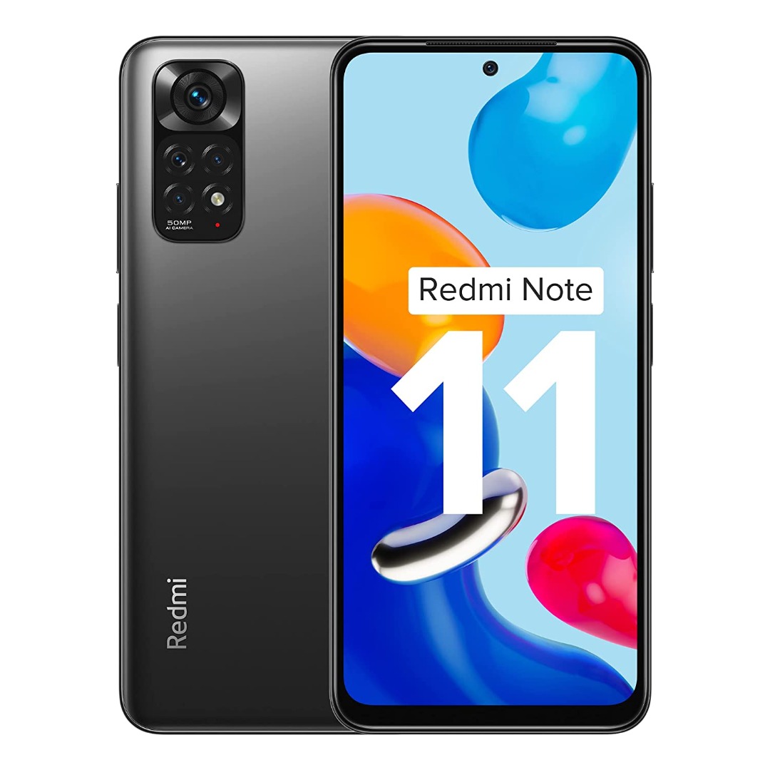 Redmi Note 11 (Space Black, 6GB RAM, 64GB Storage) | 90Hz FHD+ AMOLED Display | Qualcomm® Snapdragon™ 680-6nm | Alexa Built-in | 33W Charger Included 