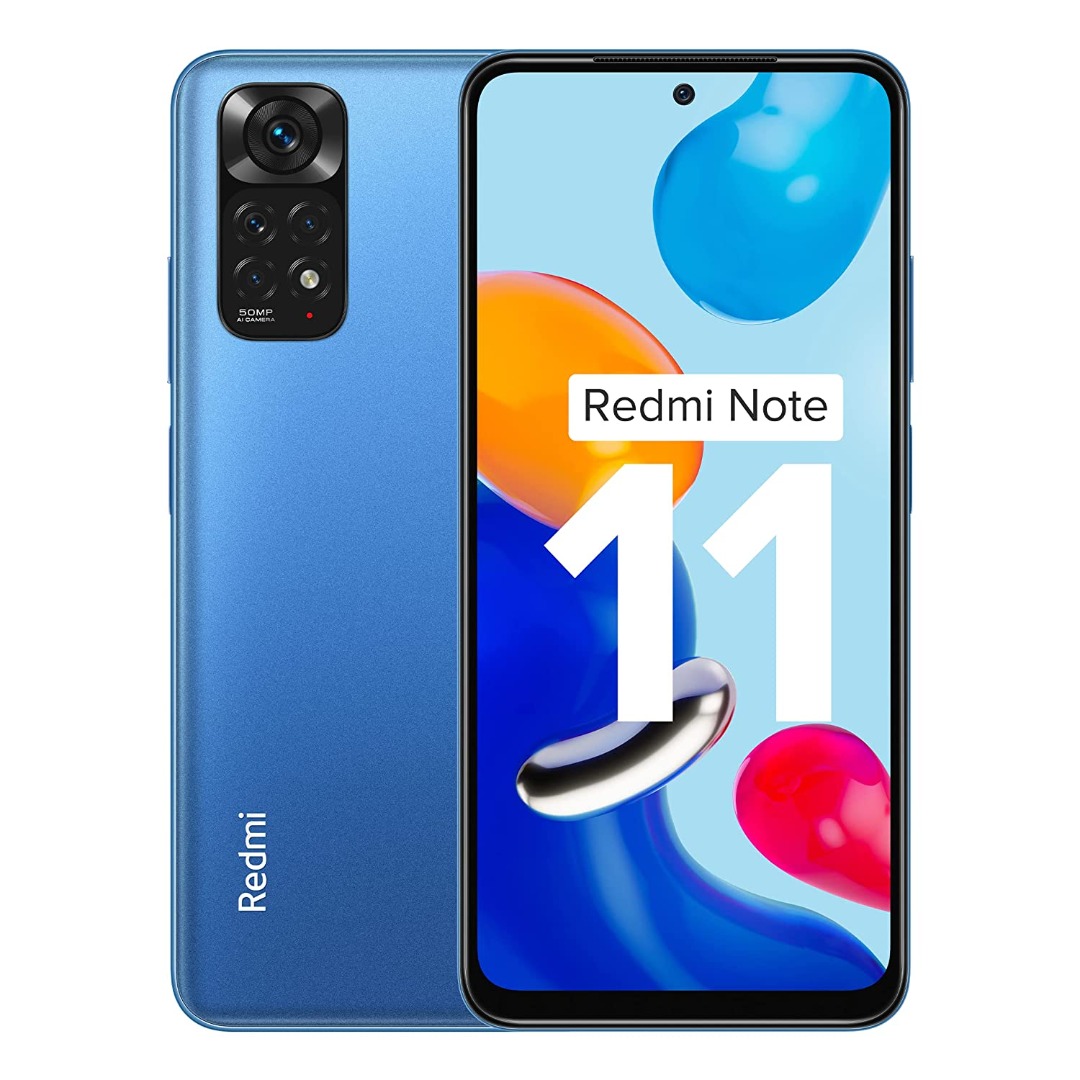 Redmi Note 11 (Horizon Blue, 4GB RAM, 64GB Storage) | 90Hz FHD+ AMOLED Display | Qualcomm® Snapdragon™ 680-6nm | Alexa Built-in | 33W Charger Included