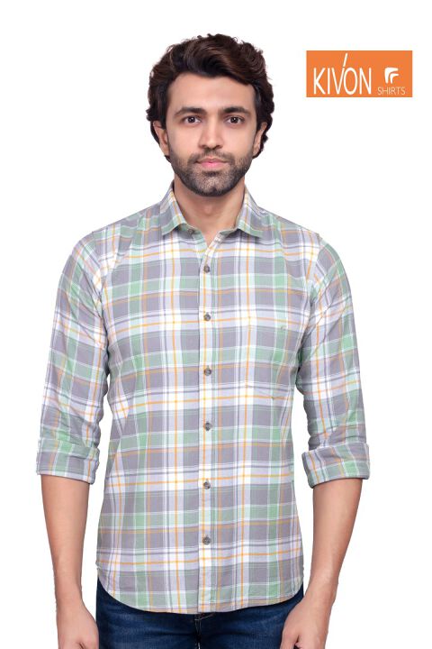 Kivon Slim Fit Full Sleeve Casual Shirt