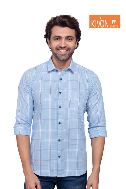 Kivon Slim Fit Full Sleeve Casual Shirt
