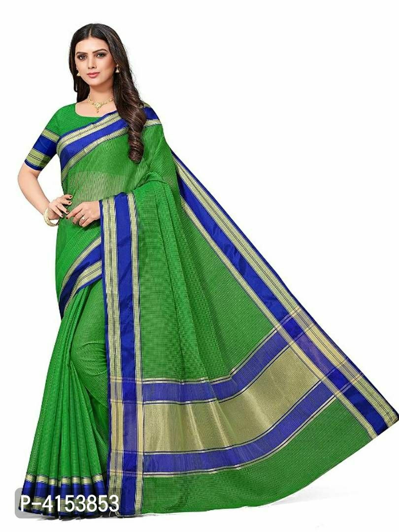 Beautiful Cotton Silk Saree with Blouse piece
