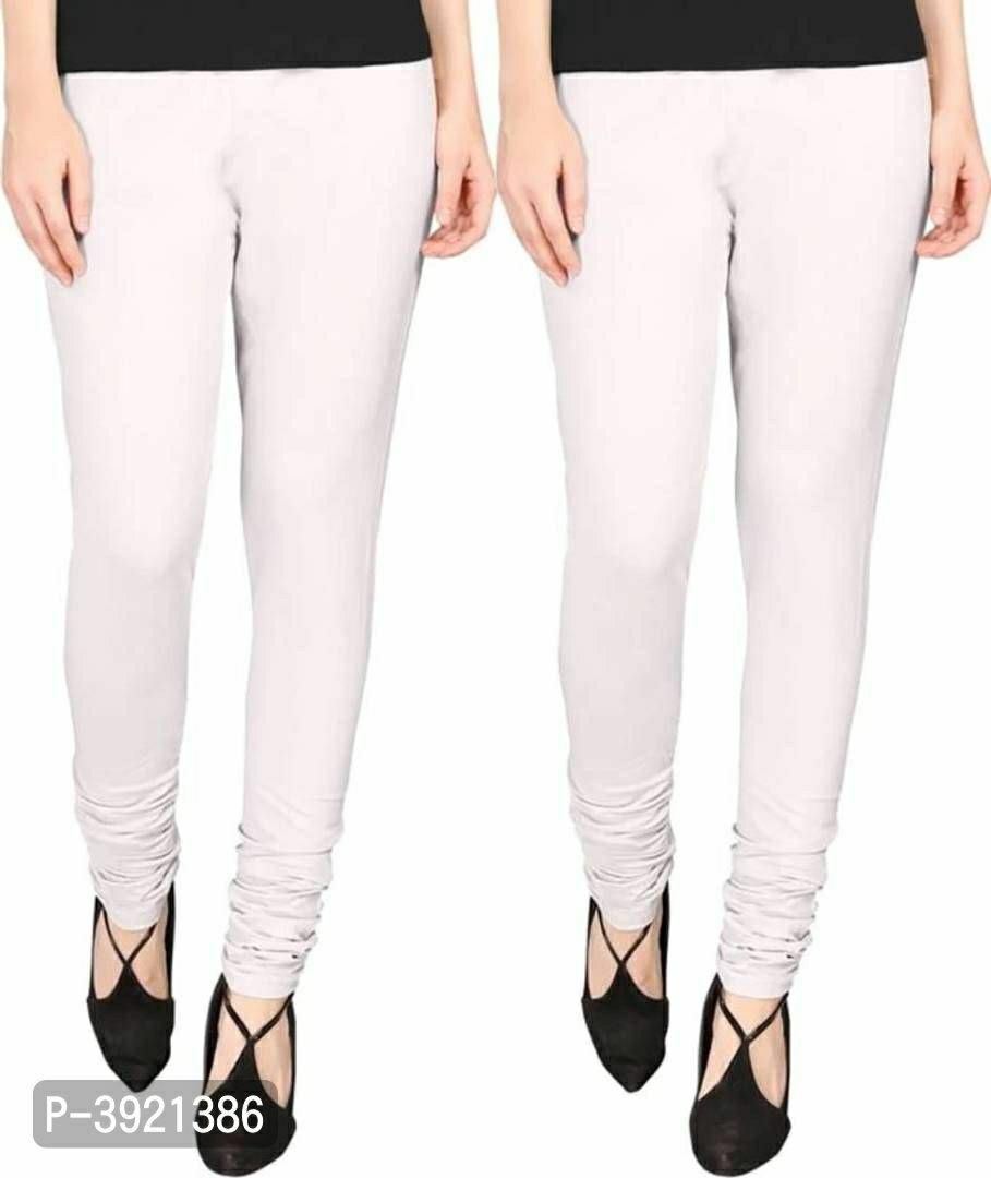 	Women's Cotton Solid Leggings (Pack of 2)