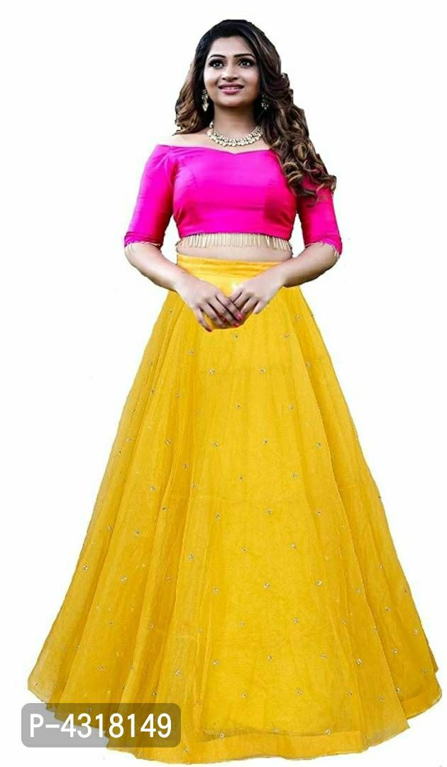 Ramcrupa Creation Women's soft net fashion Lehengha Choli(Free Size)