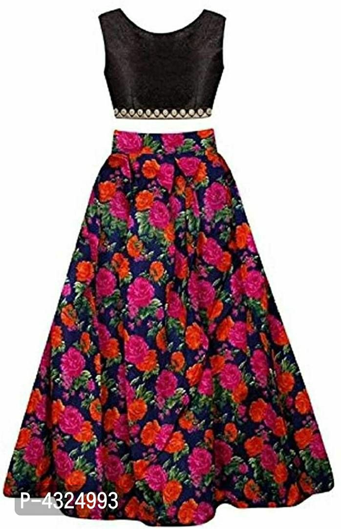 Ramcrupa Creation Women's New Fashion Printend Silk Lehenga Choli (Free Size)