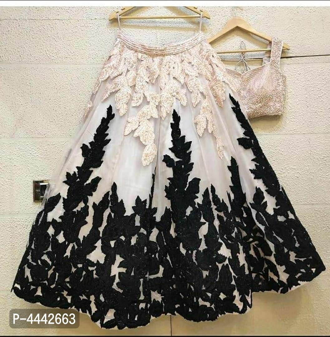 Net With CHAIN +DIAMOND WORK LAHENGA CHOLI WITH BLOUSE