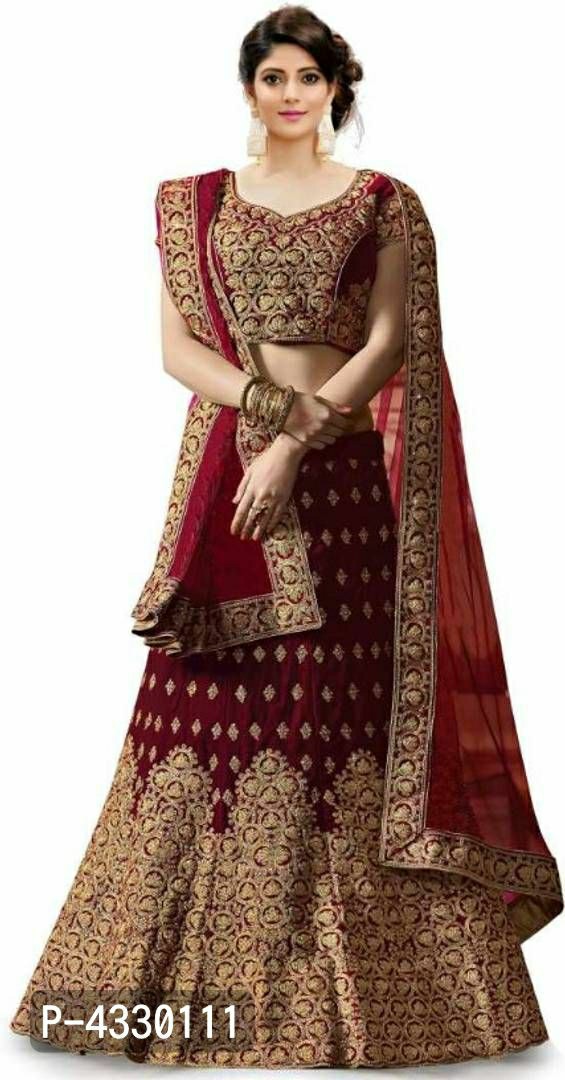 Ramcrupa Creation Women's Banglory Satin Silk Floral Print Lehengha Choli