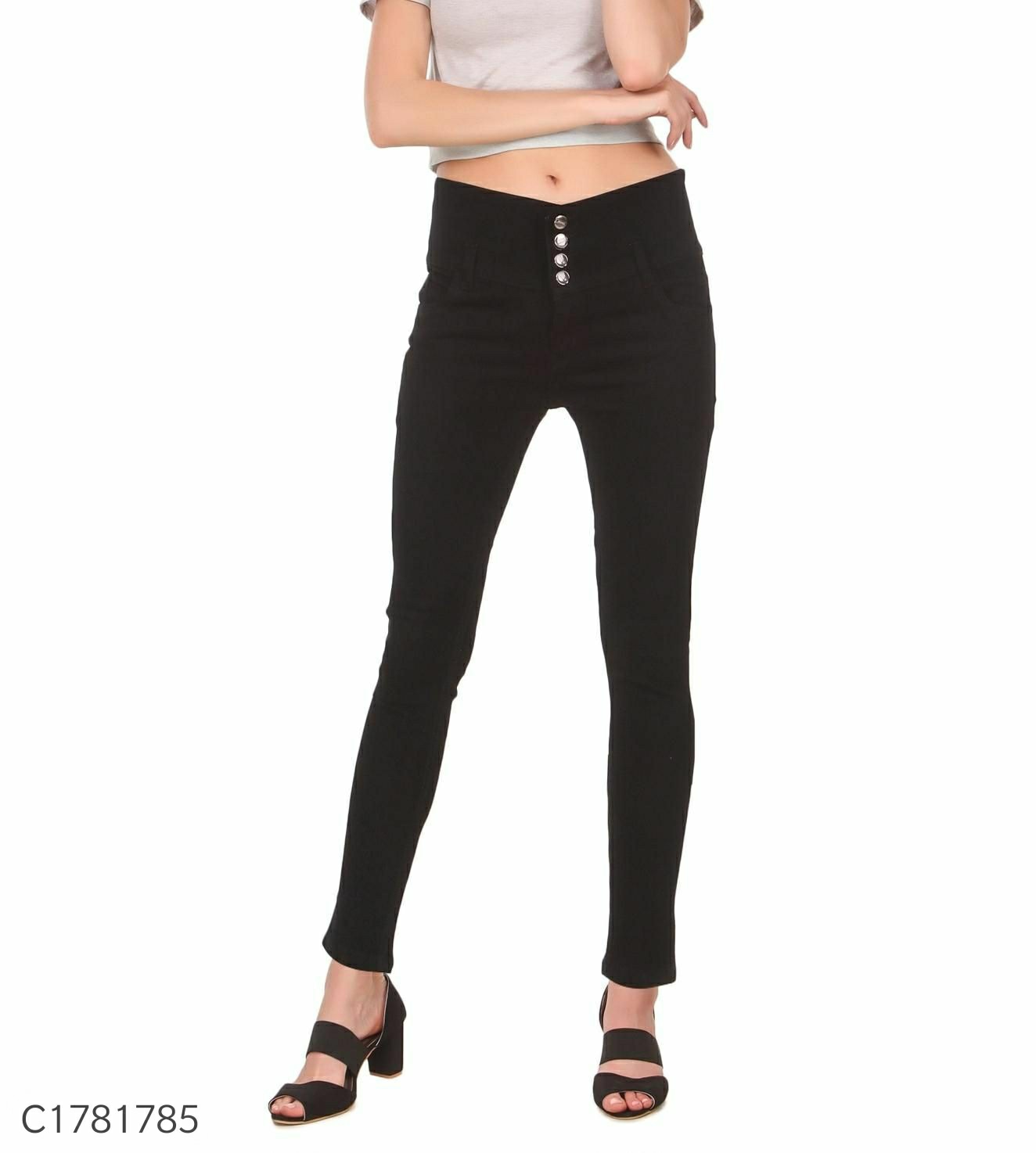 Women's Denim Solid Jeans