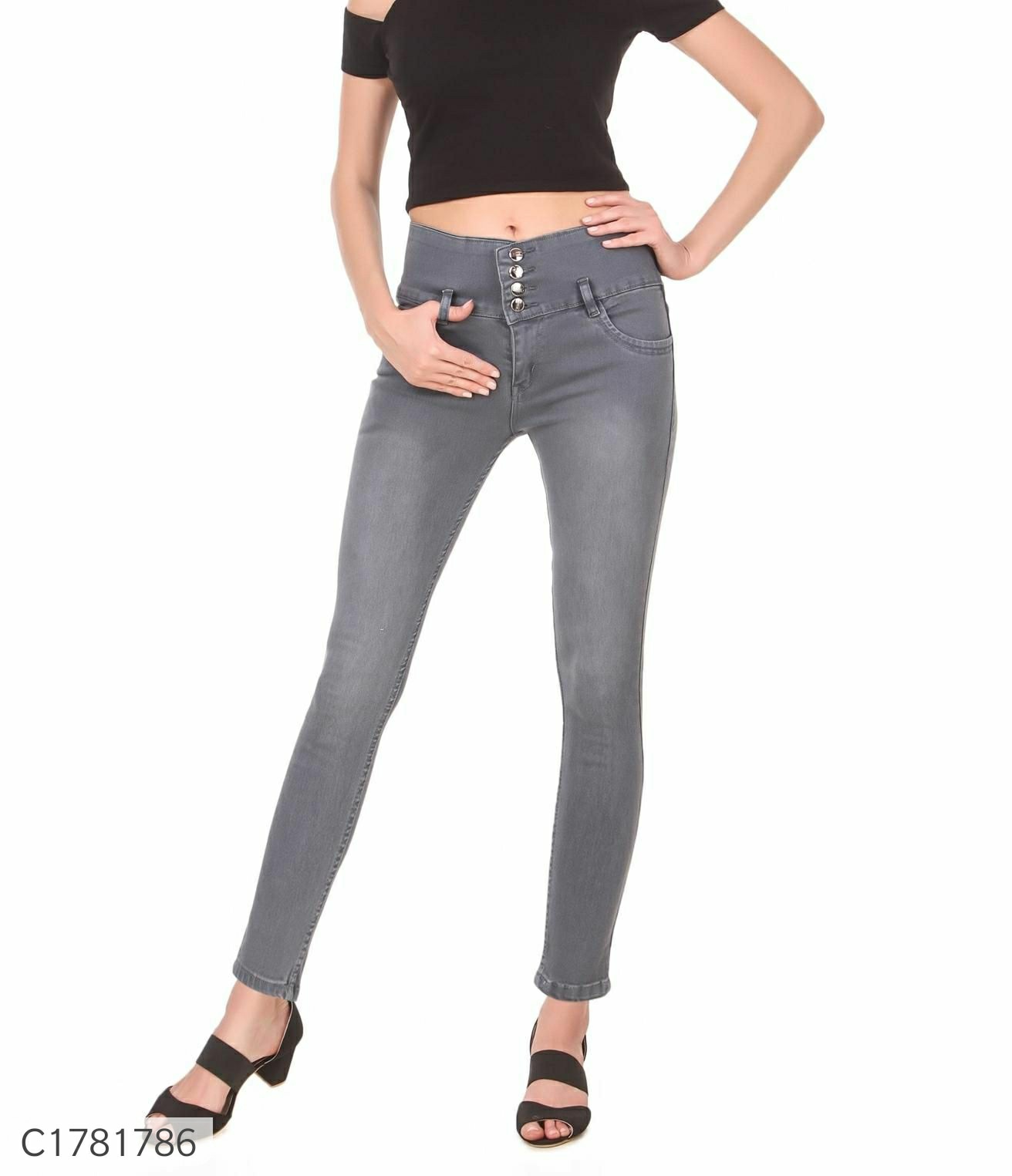 Women's Denim Solid Jeans