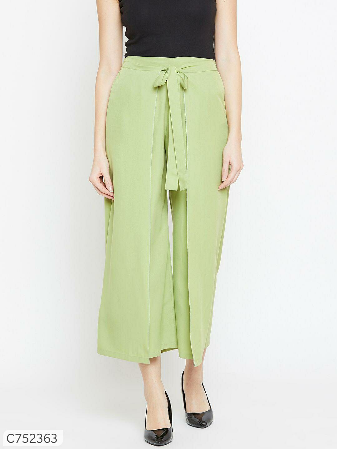 Bitterlime Women's Polyester Plain Culotte