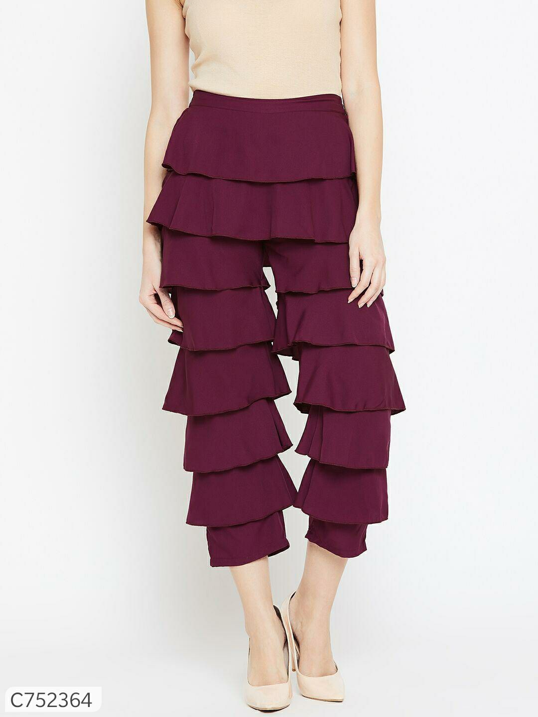 Bitterlime Women's Polyester Plain Culotte
