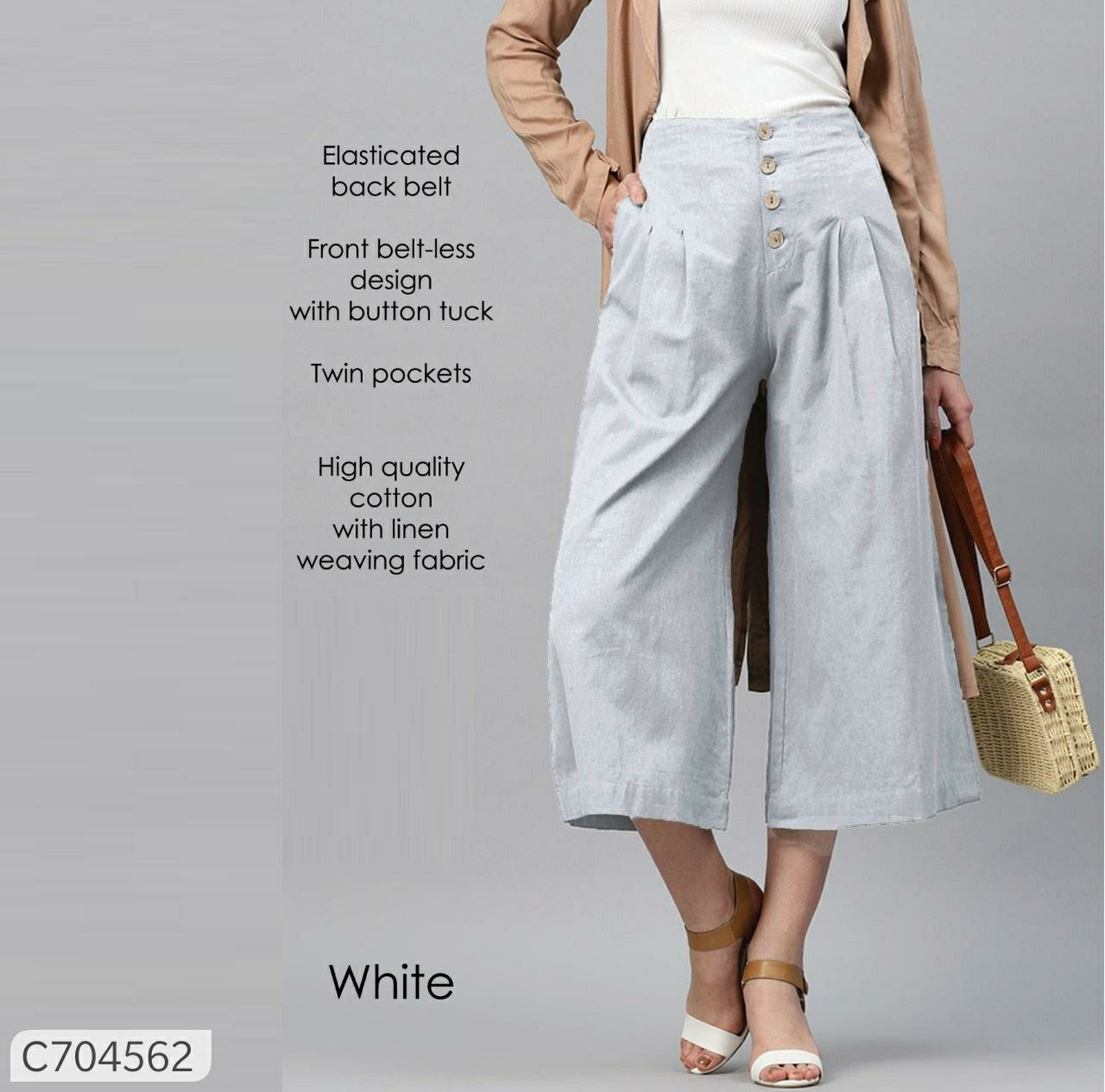 Women's Cotton Solid Latest Culotte