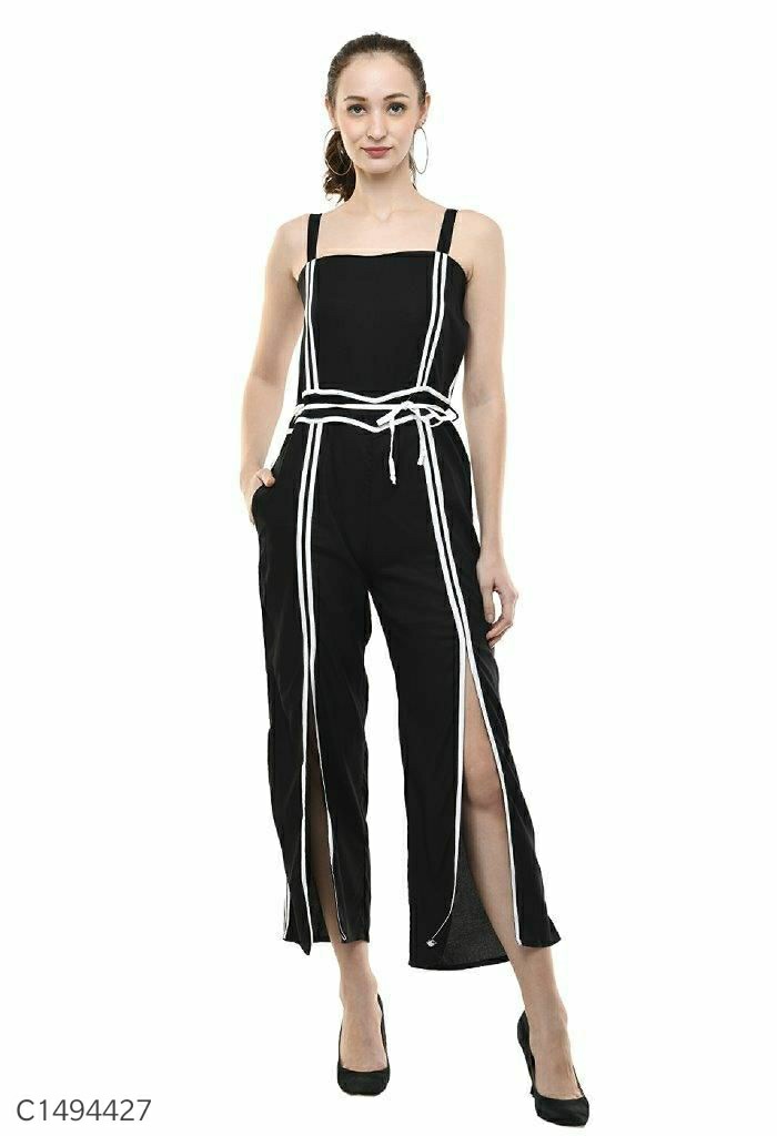 Women's Rayon Stripe Jumpsuit