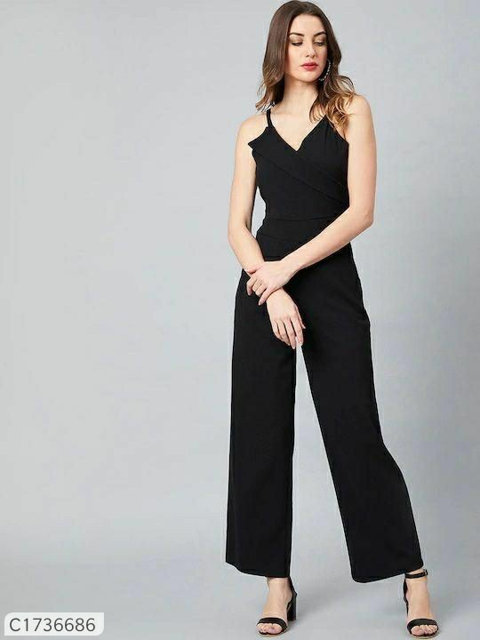 Women's Polyester Solid Jumpsuits