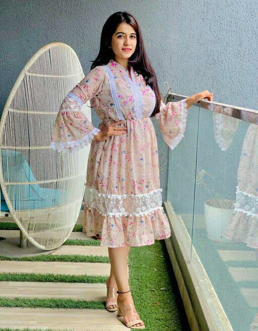 Peach Pumpum lace dress