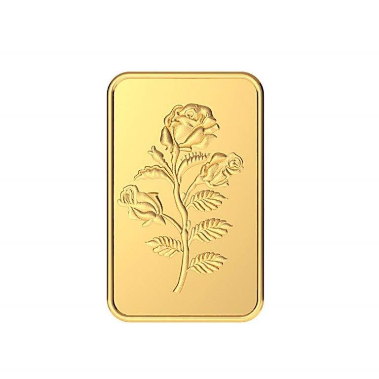 Malabar Gold & Diamonds 24k (999) Rose 2 gm Yellow Gold Bar