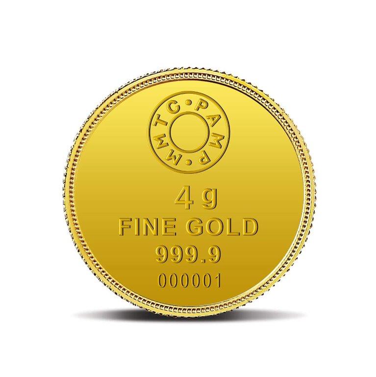 MMTC-PAMP Lotus 24k (999.9) 4 gm Gold Coin