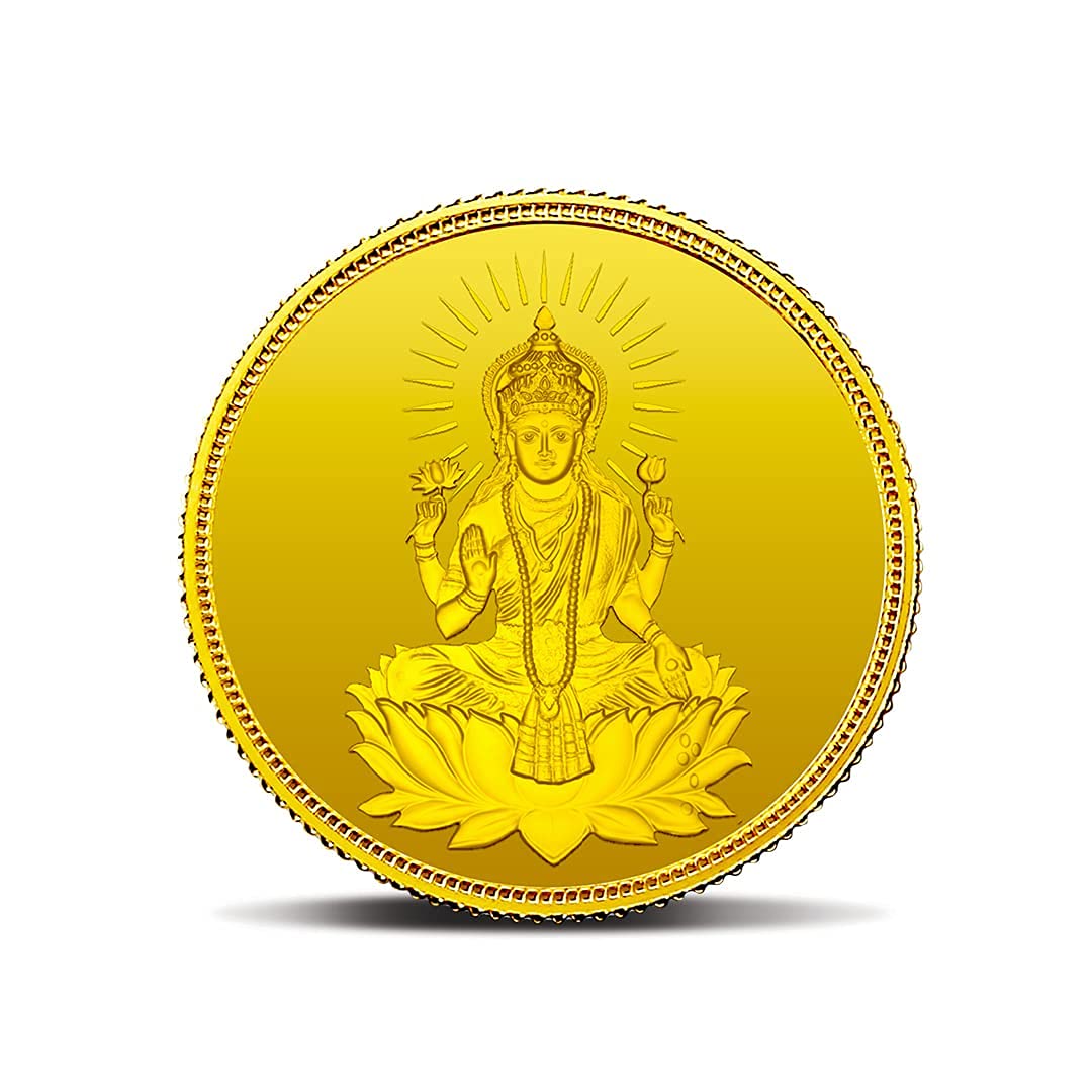 MMTC-PAMP 24k (999.9) 5 gm Goddess Lakshmi Yellow Gold Coin