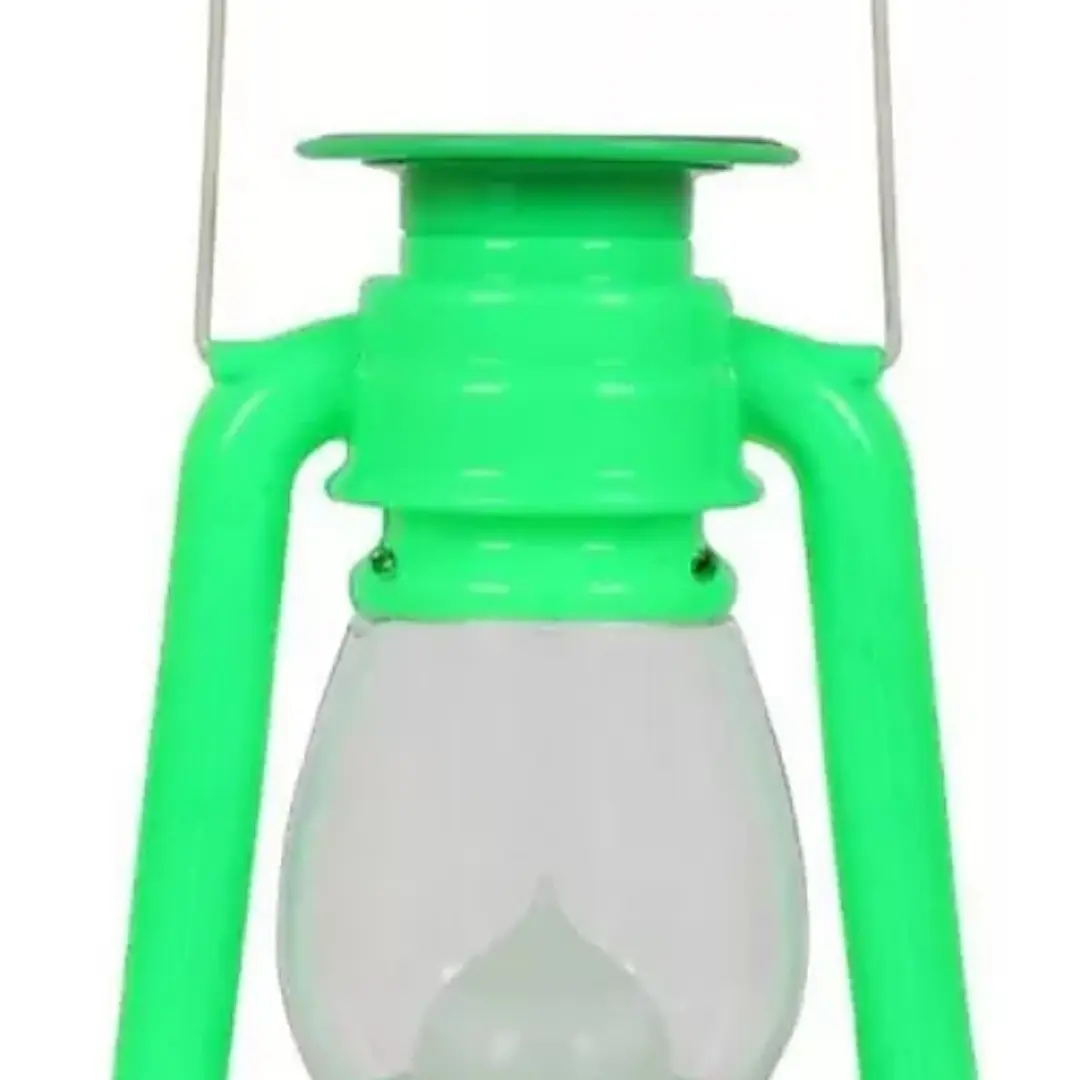 Bhrata Solar and electricity rechargeable plastic Lantern (Lalten) , Green, pack of 1