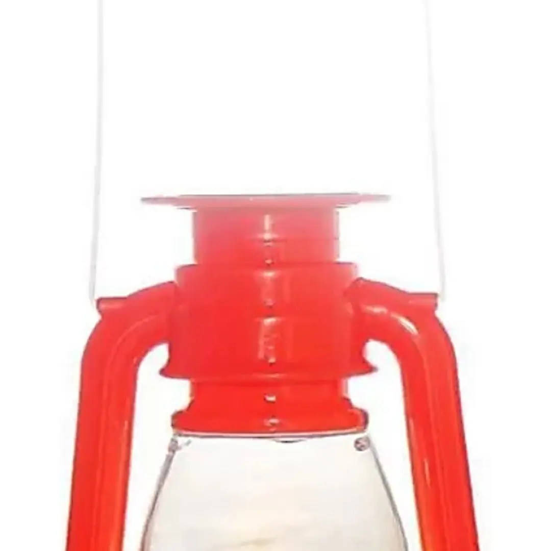 Bhrata Solar and electricity rechargeable plastic Lantern (Lalten) , Red, pack of 1