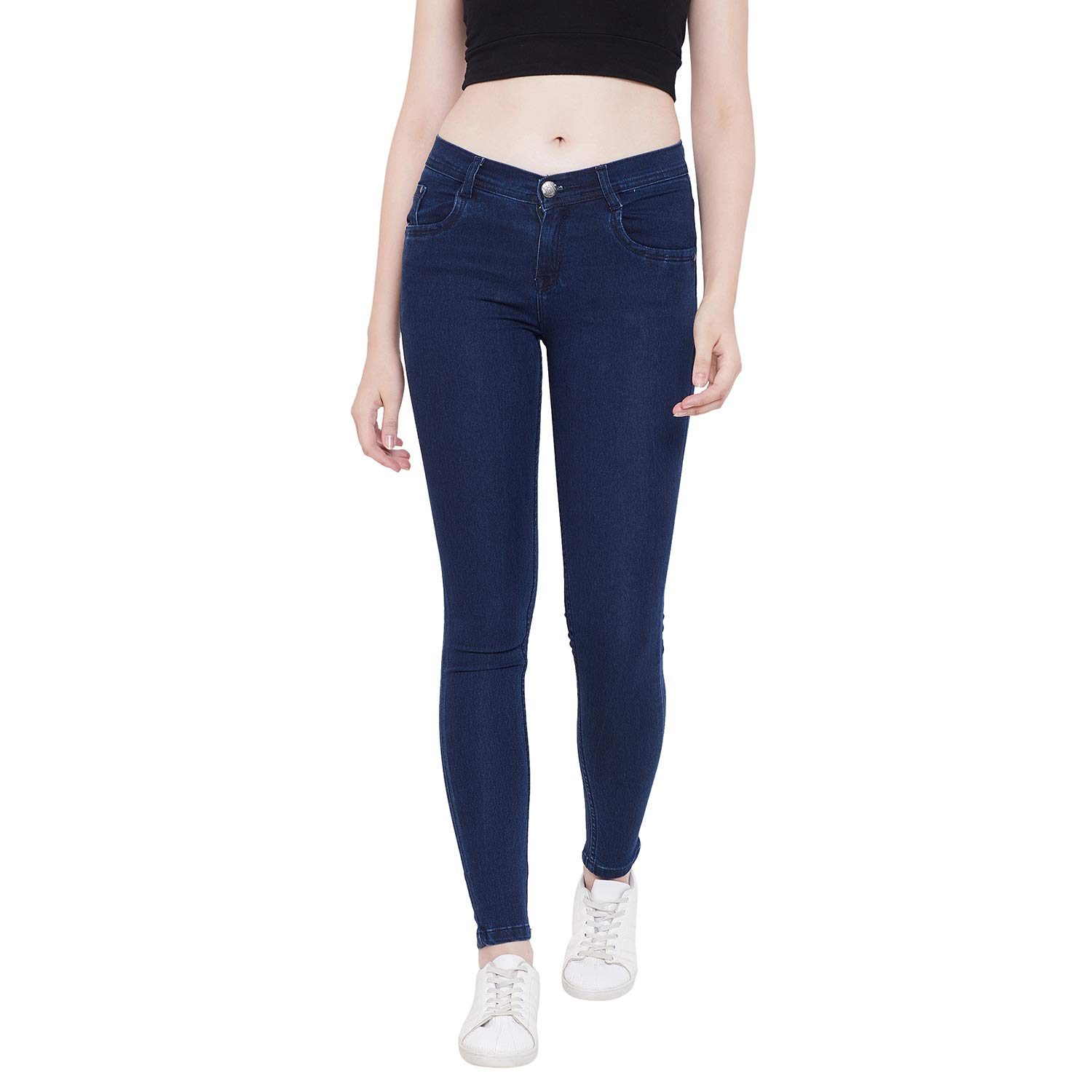 Nifty Women's Denim Stretchable Slim Fit Jeans (Jean_PLN_Blue_34)