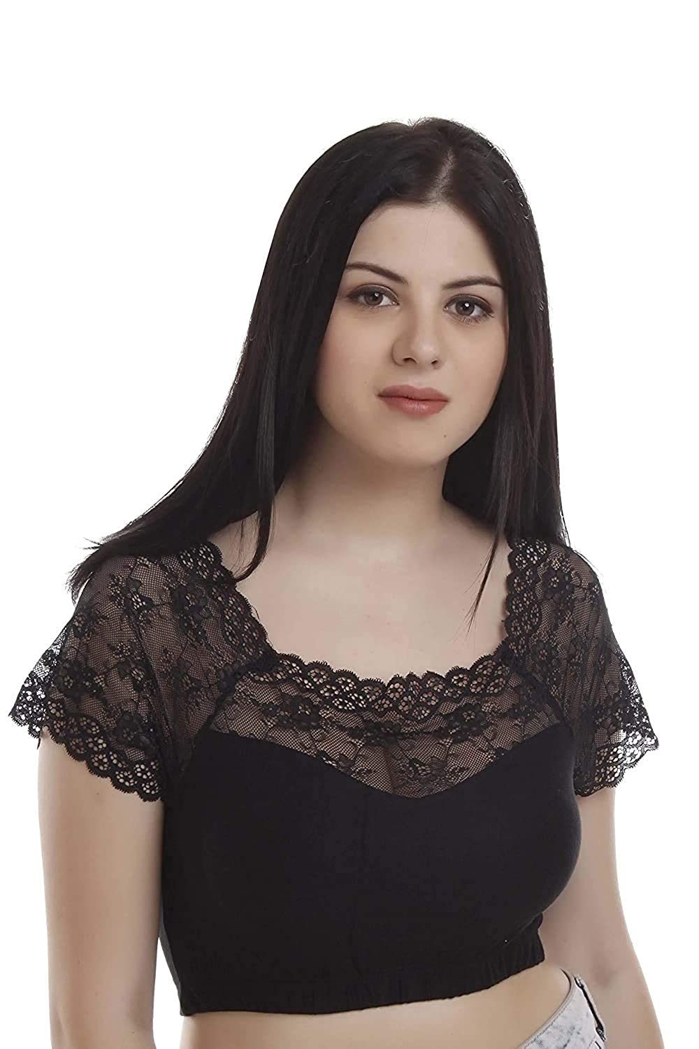 You Forever Women's Viscose Lace Blouse (Free Size)