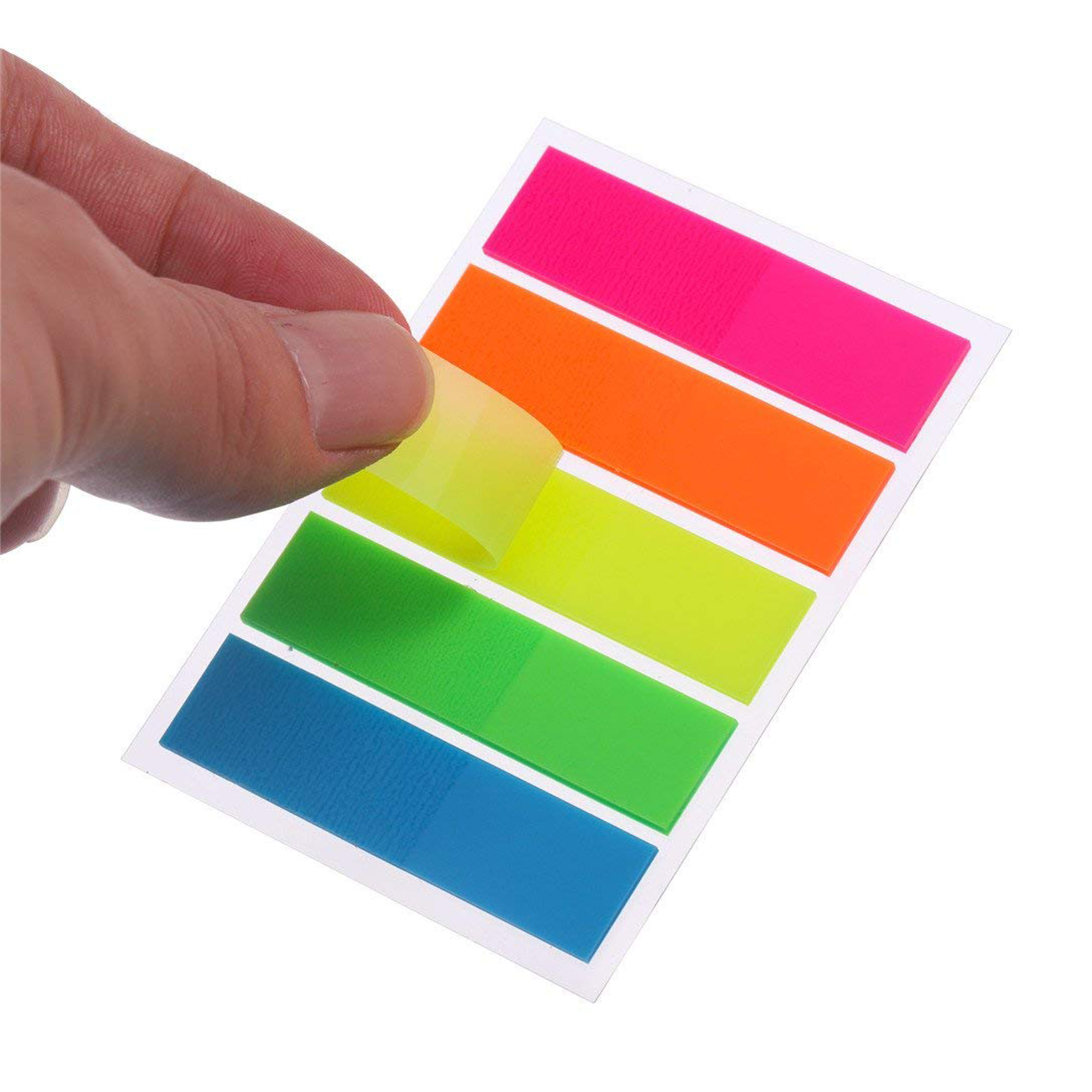 Rectangle Flags Index tab,Fluorescent Self Sticky Notes,Text Highlighter for Office, College, School- in Box Contents:Set of 2 Self Stick Notes - 250 