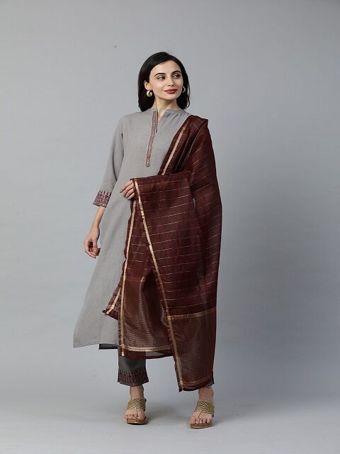 Tussah Pure Cotton  Kurta Set