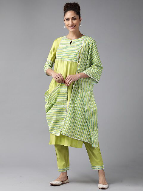 Tussah Cotton Kurta and Palazzo Set Pure