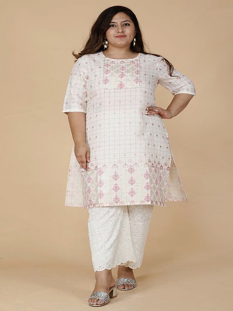 Tussah Cotton Off White Kurta