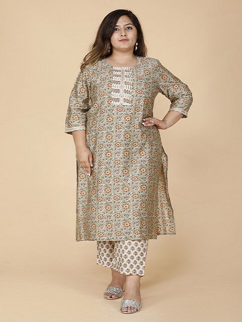 Tussah soft Cotton Plus Size Kurta