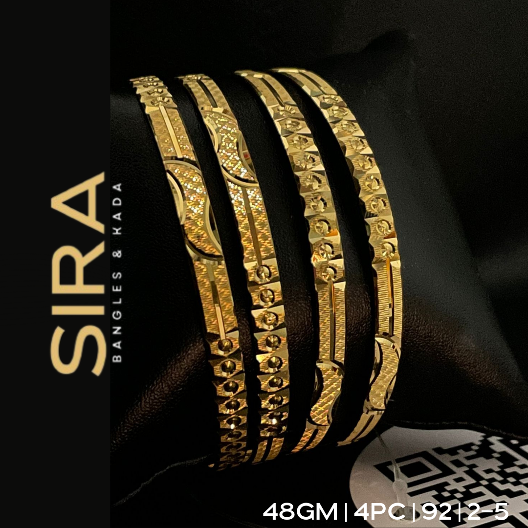 Machine Bangles 48Grams ,4Pcs ,916