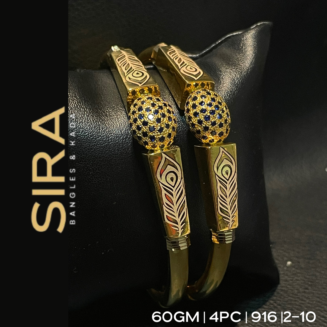 Laser Casting Bangles by SIRA ✨ , 30Gms ,22KT ,2Pc 