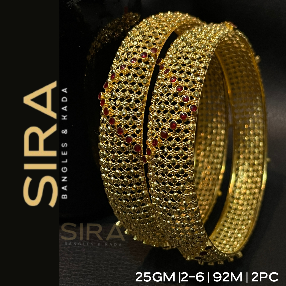 FANCY BANGLES 22KT 25GRAMS 2PC