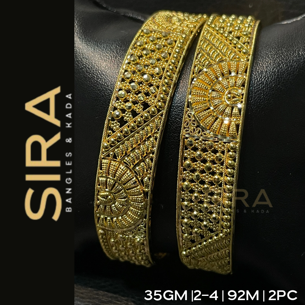 Rawa Bangles 22KT 35gms 2Pc