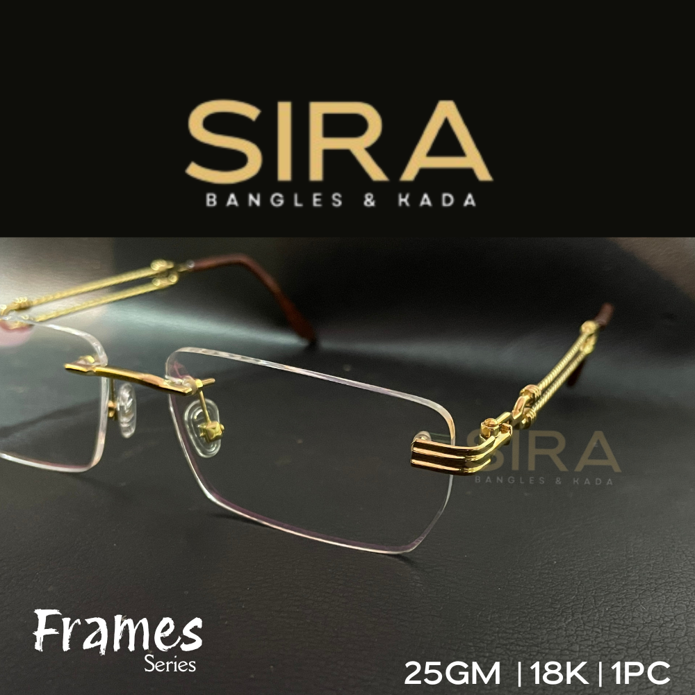Mens Premium Specs / Frames by SIRA 25Grams 18KT, 1Pc