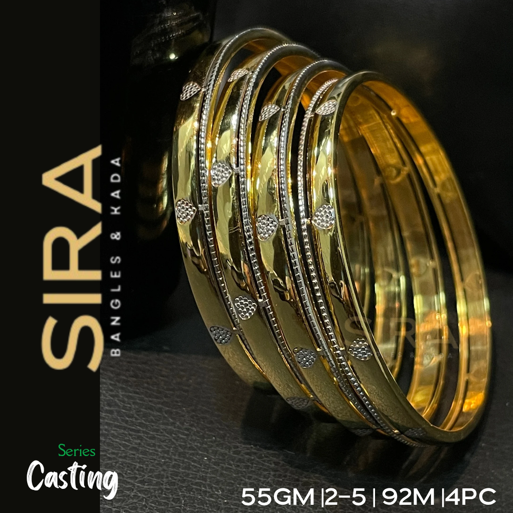 Casting Bangles 4Pc 55Grams 22KT