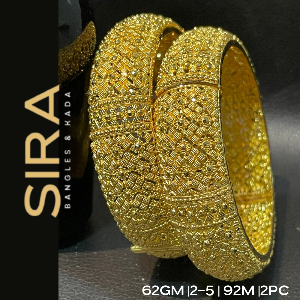 Calcutti Bangles 22KT, 2Pc- 62Grams