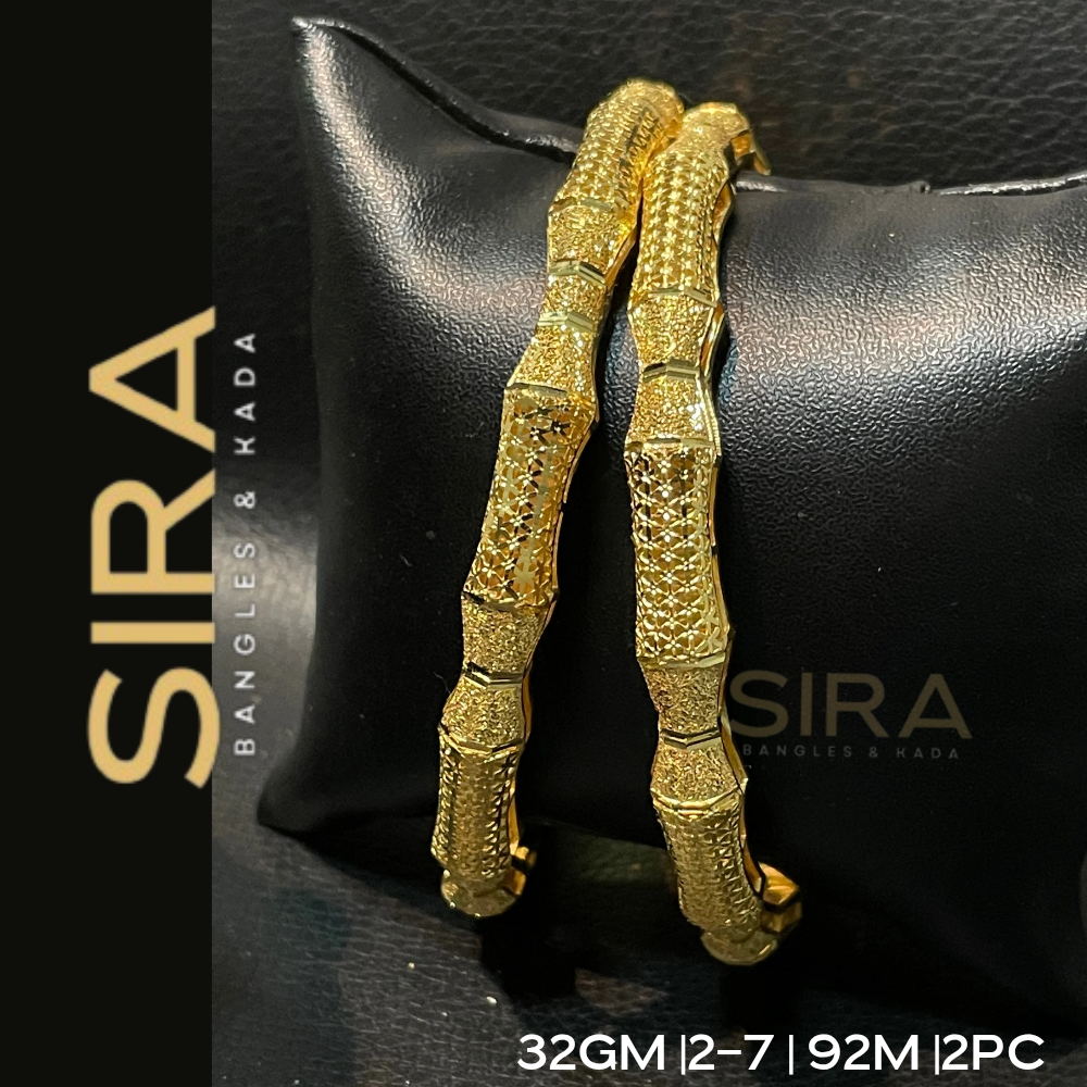 Turkey Bangles 22KT 2Pc- 32Grams