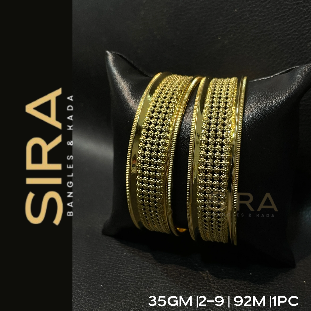 Fancy Dai Bangles 22KT 2Pc